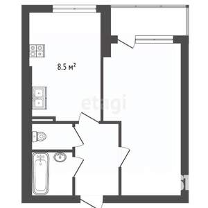 1-к квартира, вторичка, 33м2, 1/10 этаж