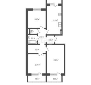 3-к квартира, вторичка, 81м2, 2/10 этаж