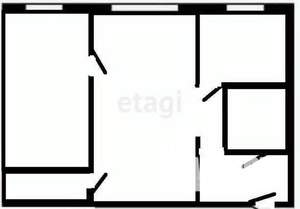 2-к квартира, вторичка, 41м2, 2/3 этаж