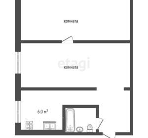 2-к квартира, вторичка, 38м2, 1/2 этаж