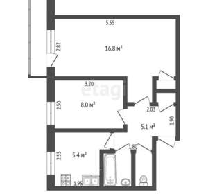 2-к квартира, вторичка, 40м2, 4/5 этаж