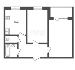 2-к квартира, вторичка, 46м2, 7/9 этаж