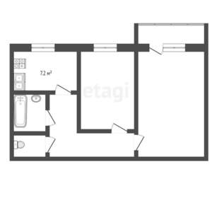 2-к квартира, вторичка, 44м2, 2/9 этаж