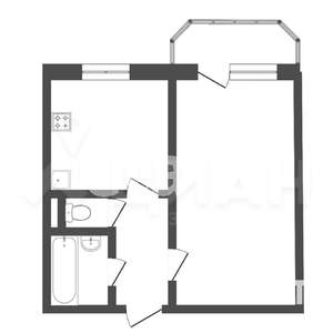 1-к квартира, вторичка, 35м2, 2/5 этаж