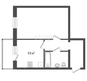 1-к квартира, вторичка, 39м2, 5/10 этаж