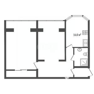 2-к квартира, вторичка, 64м2, 9/9 этаж