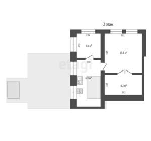 2-к квартира, вторичка, 56м2, 1/2 этаж