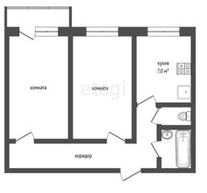 2-к квартира, вторичка, 46м2, 3/9 этаж