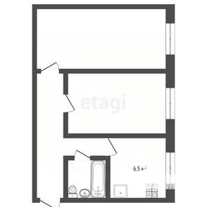 2-к квартира, вторичка, 44м2, 1/5 этаж