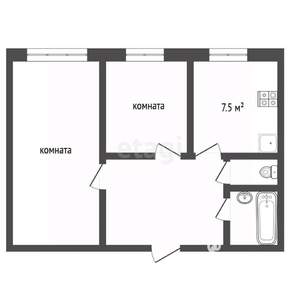 2-к квартира, вторичка, 46м2, 4/9 этаж