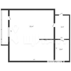 1-к квартира, вторичка, 32м2, 8/9 этаж