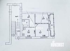 2-к квартира, вторичка, 41м2, 1/3 этаж
